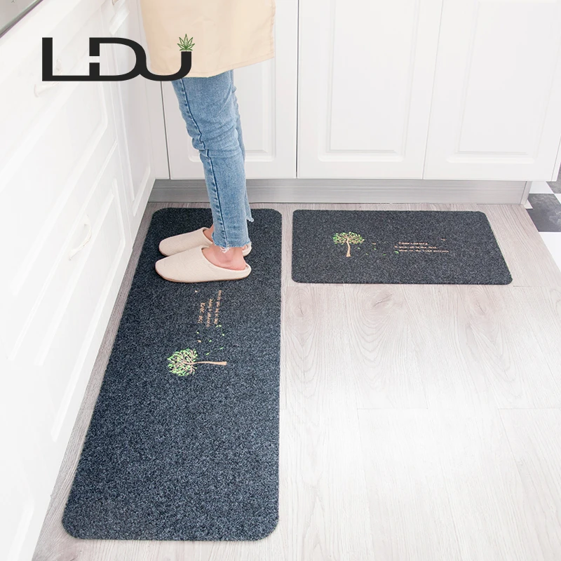 RULDGEE Floor Mats Anti-skiddin Water Uptake Oil Absorption Carpet Long Kitchen Door Bathroom Mat Door Mat