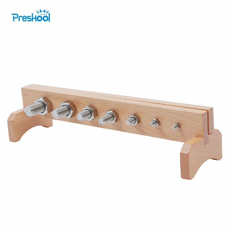 

Montessori Kids Toy Baby Wood Screw Bolts and Nuts Learning Educational Preschool Training Brinquedos Juguets
