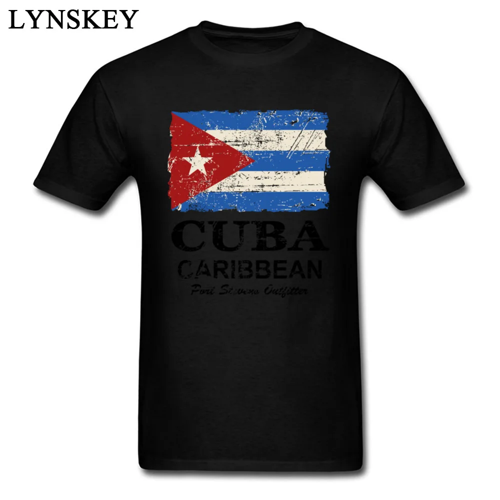 Cuba Flag Vintage Look 2024 Art Design Men T Shirt White Clothing Casual Style Tees Top Cotton Fabric