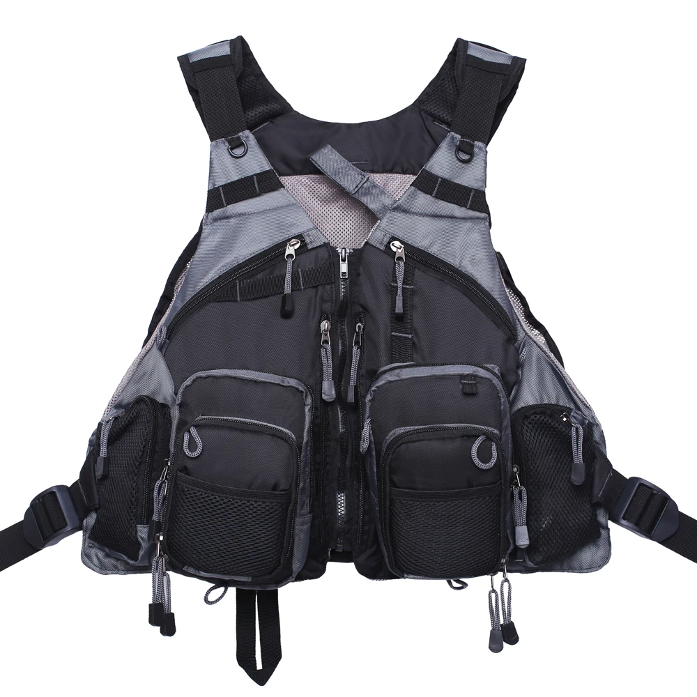 Chaleco de pesca con bolsillos y mesh – Talla ajustable - imagen 2