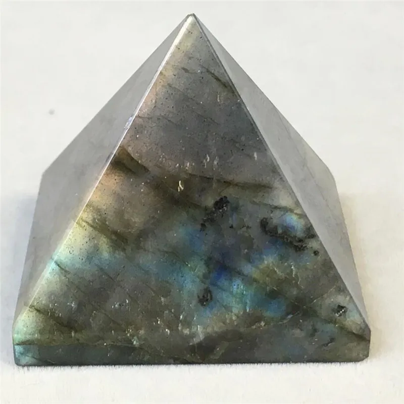 

Natural labradorite Quartz Crystal Pyramid point Healing Random 1pcs