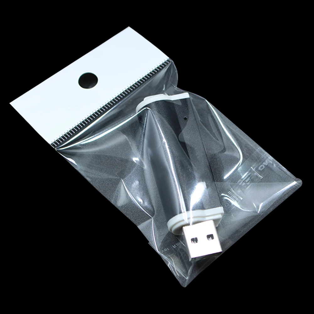 9cm*17cm Clear Self-adhesive Seal Plastic Bags OPP Poly Storage Bags Retail Packaging Bag W/ Hang Hole Wholesale 500Pcs/Lot