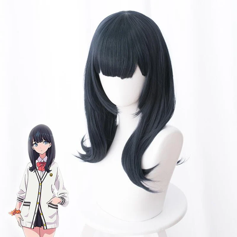 

Парик для косплея Takarada Rikka, аниме SSSS.GRIDMAN, ролевая игра, длиной 50 см, из синтетических волос с шапочкой