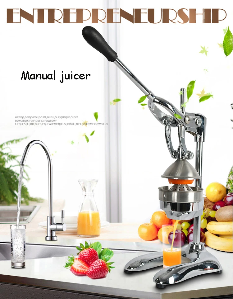 

Stainless Steel Citrus Fruits Squeezer Orange Lemon Manual Juicer Vegetable Cold Press Juicer for both commercial and home