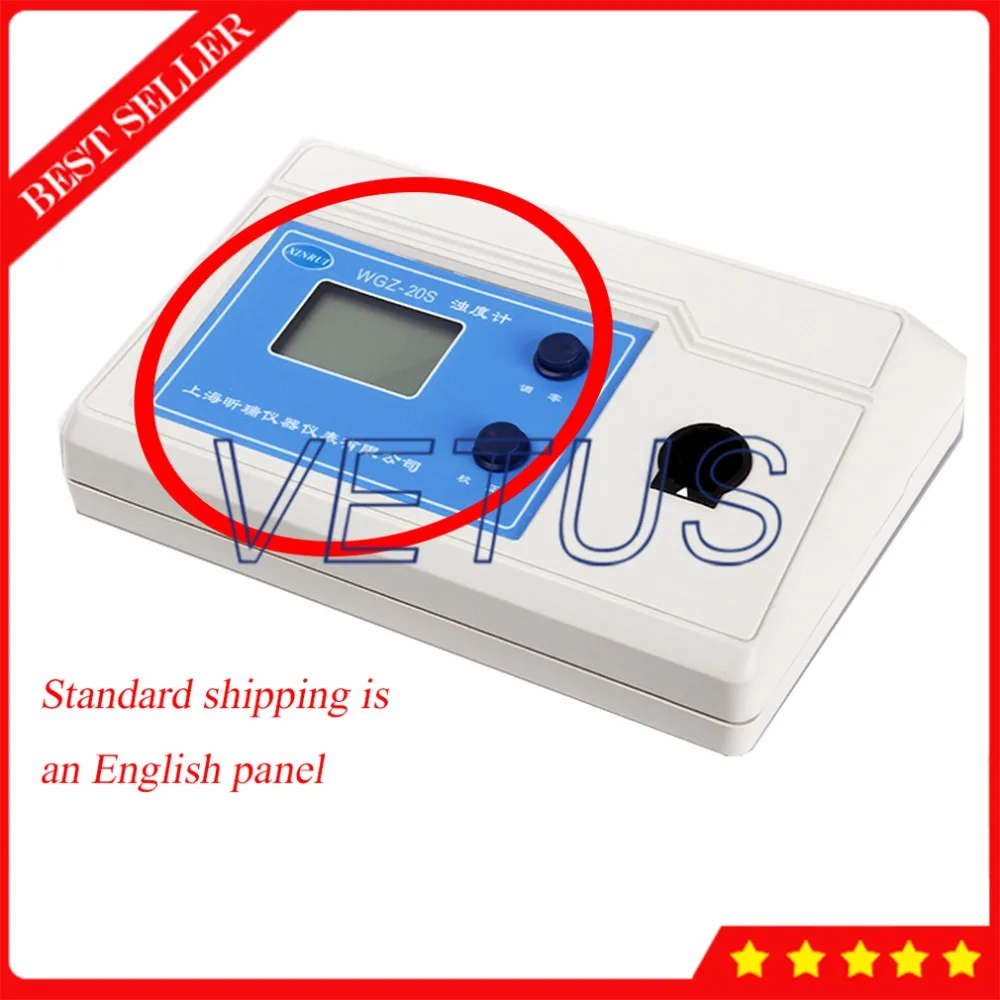 WGZ-20S Desktop Digital Turbidimeter Turbidity Meter Tester with 0-20NTU Measuring Range 0.01 Minimum Readout