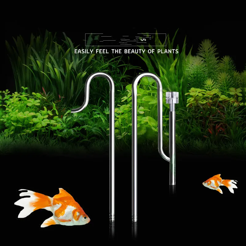 

High Quality Stainless Steel Water Inlet Outlet Surface Skimmer Kit with 2 Pcs Water Pipe Fixing Clamp for Aquarium Fish Tank