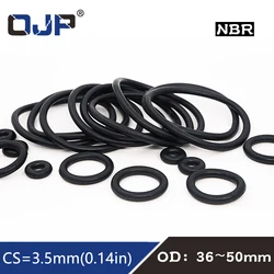 20PC/lot Rubber Ring NBR Sealing O Ring CS3.5mm OD36/37/38/39/40/42/43/44/45/46/47/48/49/50mm O-Ring Seal Gasket Washer Oil.-.