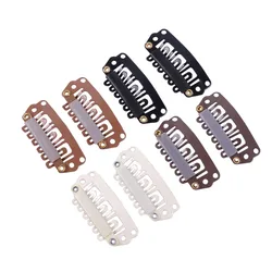 500pcs 28mm U Tip Snap Hair Metal Clips With Silicone Back For Clip In Hair Extensions,salon tools,clips