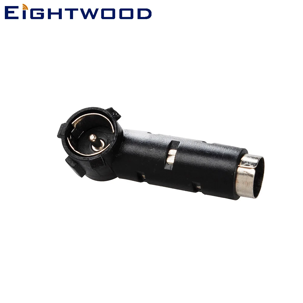 Eightwood Car Radio Stereo Adapter DIN 41585 Jack Female to ISO Plug Male Aerial Antenna Adapter PC5-55 Black RF Coax Connector