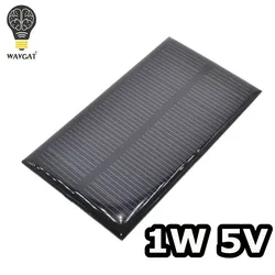 Pequeno painel solar para carregador de celular, DIY eletrônico, eletrônica inteligente, luz doméstica, brinquedo, etc, 1W, 5V