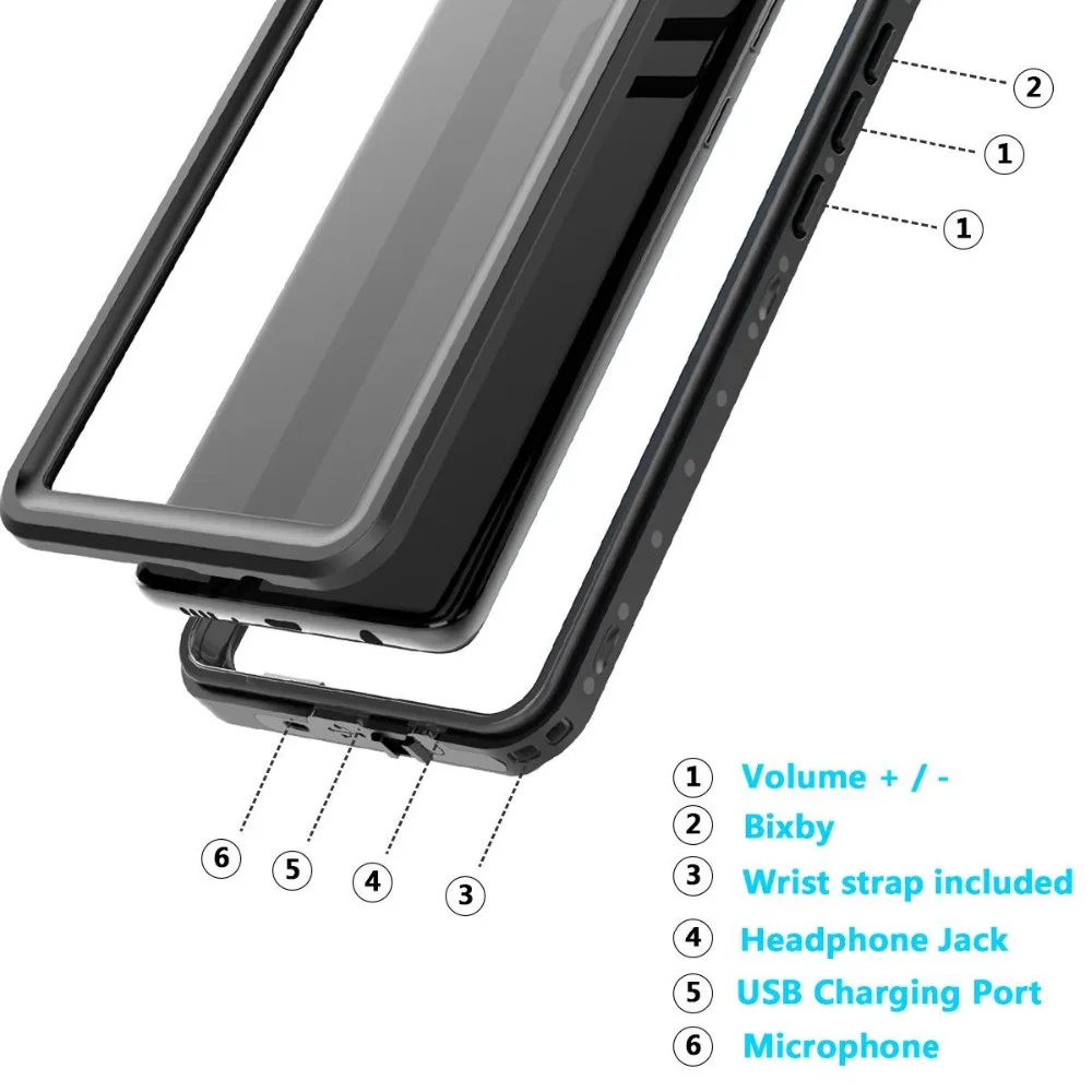 IP68 Waterproof Case For Samsung S10 S9 S8 Plus Underwater Diving Cover Phone cover For Samsung Galaxy Note 9 8 shell coque