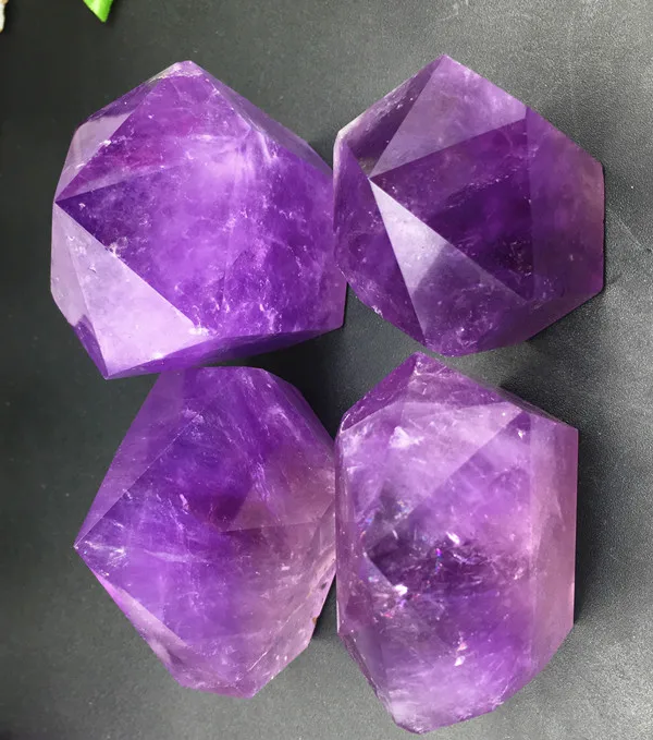 

4PCS Rare Natural Skeletal Amethyst QUARTZ Crystal Point Mineral Specimen