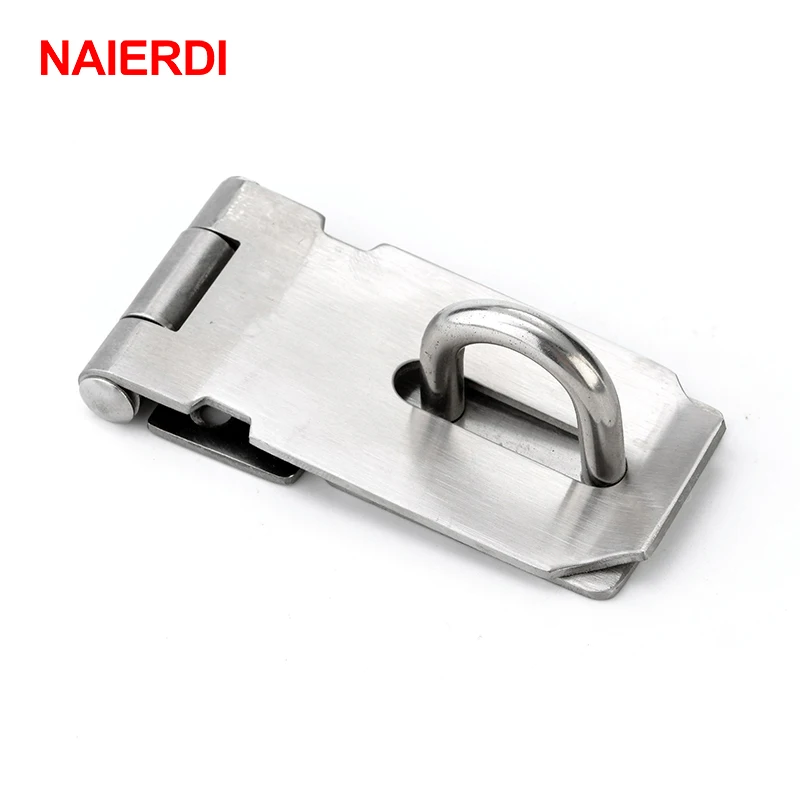 NAIERDI-J7 IRON Cabinet Box Hasp and Staple Lock Spring Latch Catch Toggle Locks For Sliding Door Window Furniture Hardware