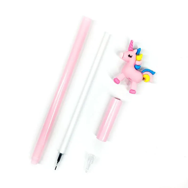 2pc Kawaii Gel Pen Cute Rainbow Trojan Unicorn Pen Office School Supplies Cartoon Children Stationery