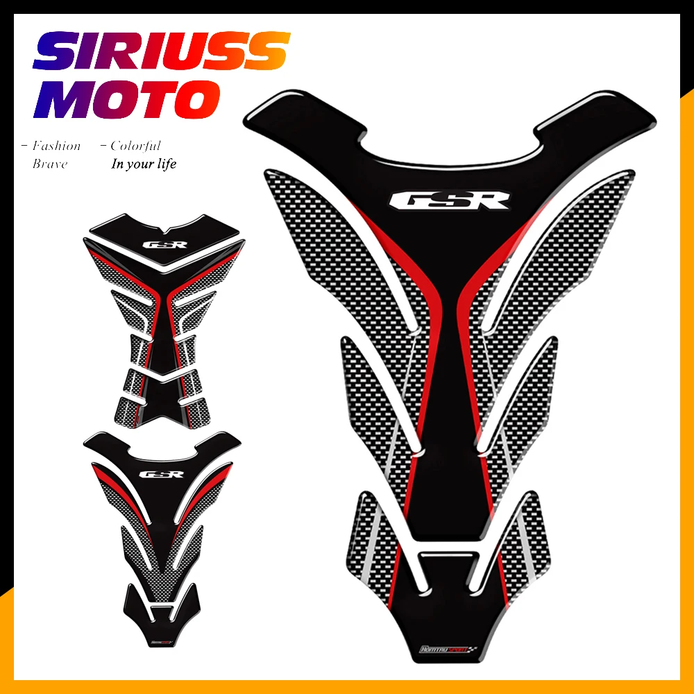 3D Carbon-look Motorcycle Tank Pad Protector Decal Stickers Case for Suzuki GSR250 GSR250S GSR250F GSR400 GSR600 GSR750 GSR Tank