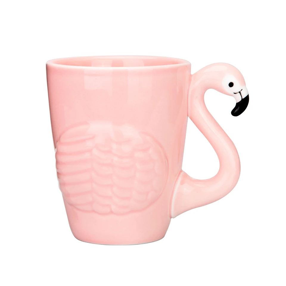 Creative Pink Flamingo Mug Coffee Cup Travel Coffee Mug Ceramic Cups For Coffee Tea Cups And Mugs Pink Flamingo Cup