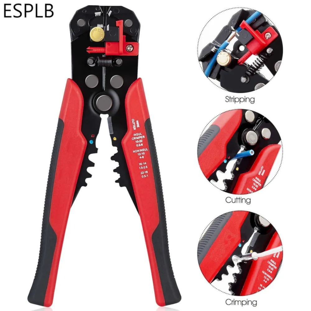 ESPLB Abisolierzange, selbsteinstellender Kabelschneider, Crimpzange, automatisches Abisolierwerkzeug, Schneidzange, Werkzeug für die Industrie – Detail 9