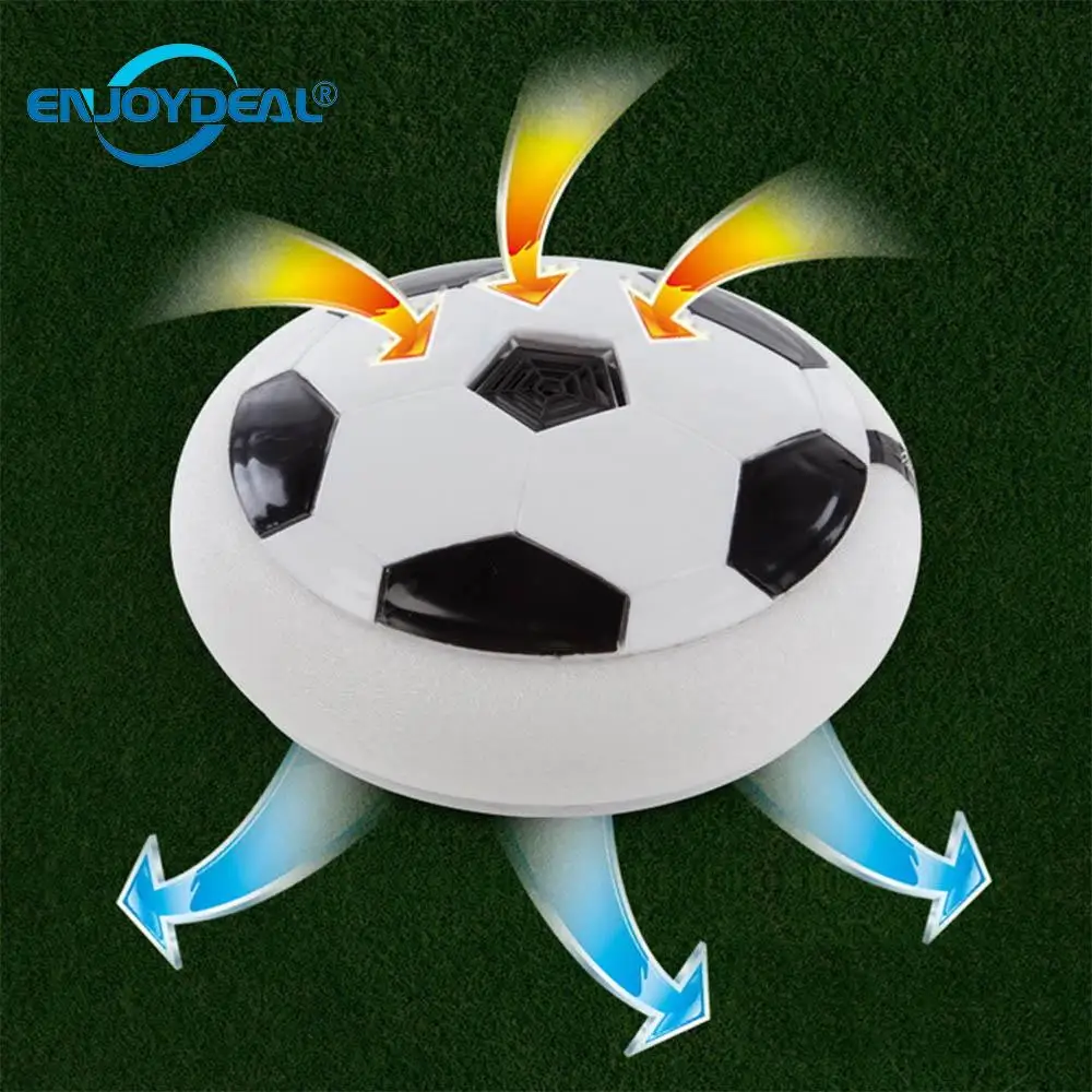 Colorful LED Flashing Light Air Power Soccer Disc LED Light Music Hover Gliding Ball Sports Football Gift Home Novelty Lighting