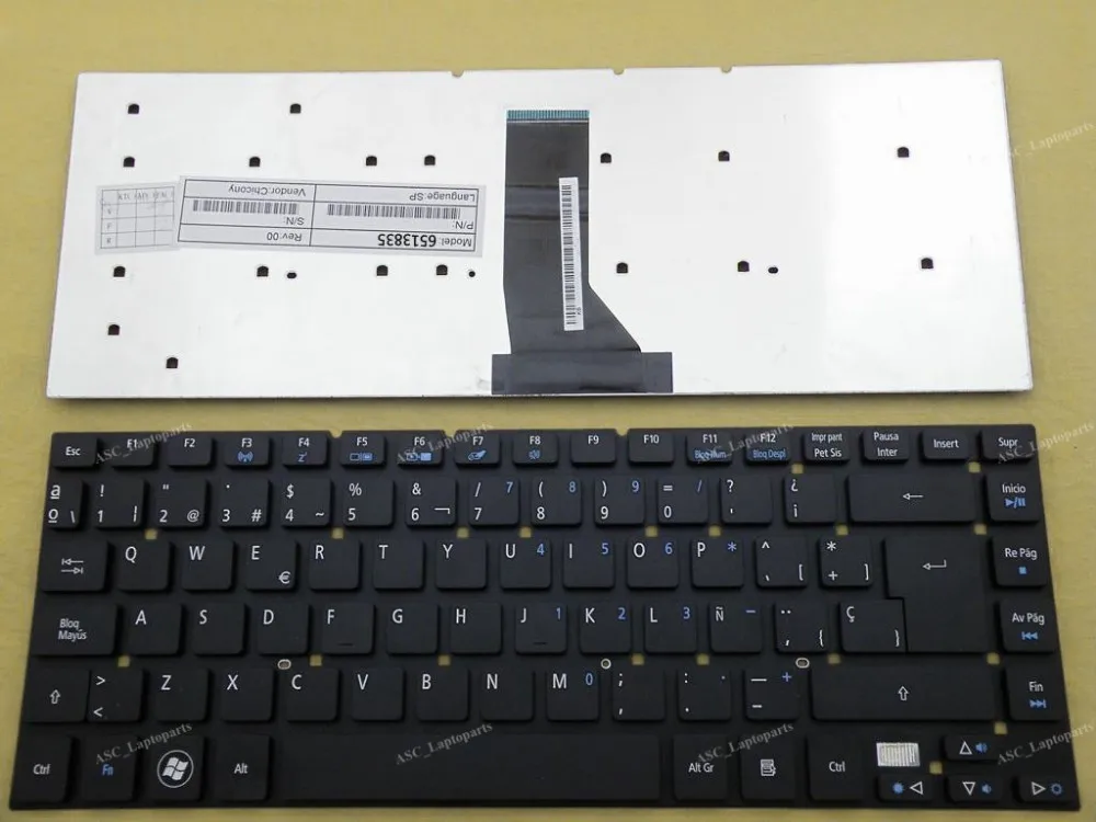 Teclado SP SpanishTeclado para portátil Acer Aspire E1-410, E1-410G, E1-422, E1-422G, negro, nuevo