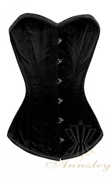 Annzley Corset! Plus Size Available Annzley Sexy Black Velvet Overbust Corset Top For Waist Slimming