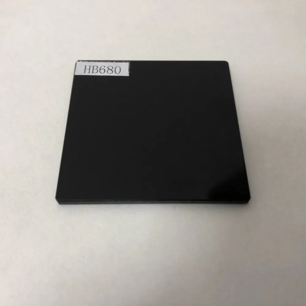 50x50mm 680nm IR 통과 광학 필터 유리 HB680