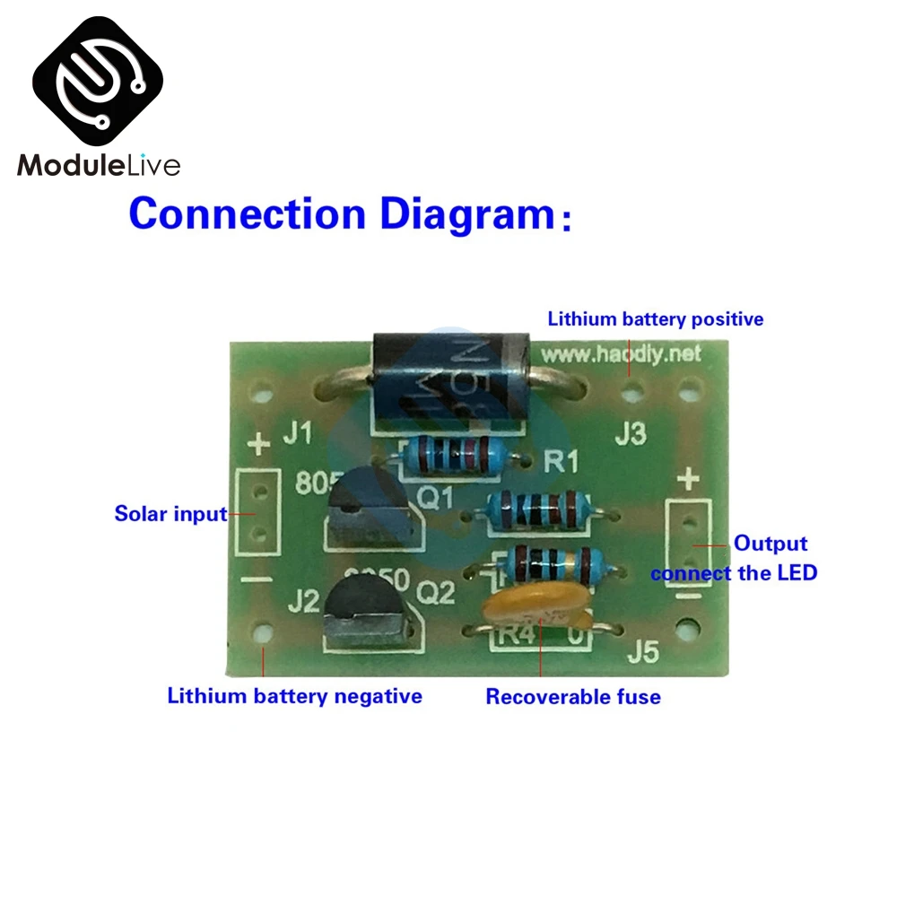 1set Lithium Battery Charging Board With Protection Charger Module Light Control Sensor DIY Kits For Solar Charging Board