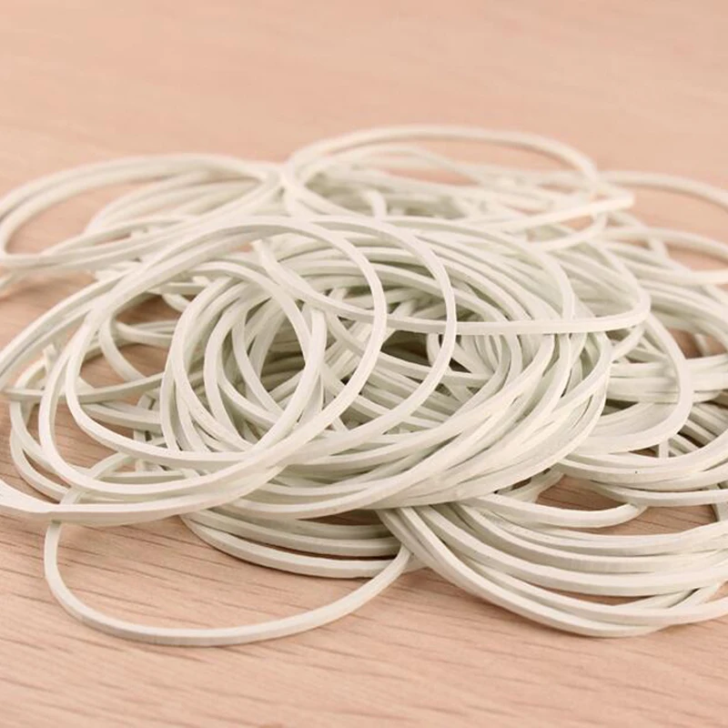 500 Pcs/Pack white Rubber Band Natural Rubber Band Home Food Kid Hair Package Office supplines Stationery latex rubber band