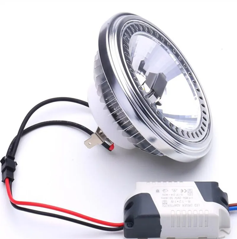 AR111 15W G53 QR111 LED Spotlight LED Recessed Ceiling Lamps Downlight 85-265V DC12V for Home Business Office Indoor Lighting