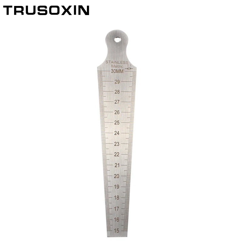 2PCS Professional 15-30MM Welding Taper Gauge Stainless Steel Ruler Weld Inspection Taper Gauge Metric Imperial Measure Tool