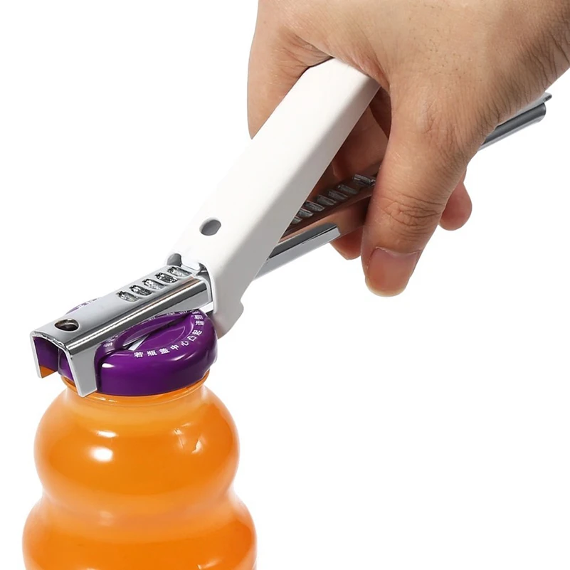 Adjustable Bottle Can Opener Canned Stainless Steel Screw Cap Manual Jar Lid Openers Food  For Bottle Opener Kitchen Accessories