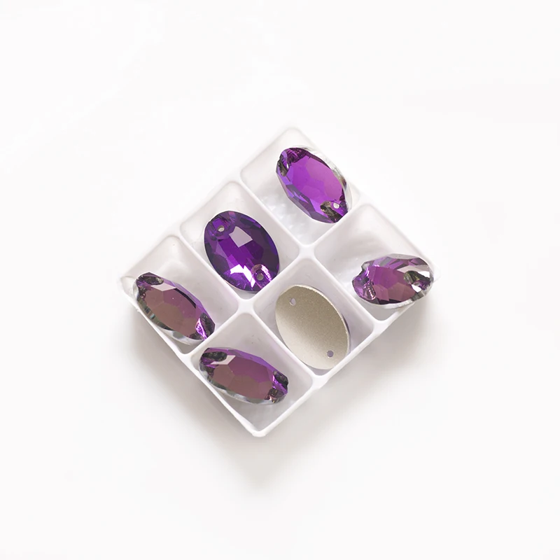 YANRUO 3210 Ovaler Glas-Strass mit flacher Rückseite, genähte Kristall-Strasssteine, DIY lose Steine für Schmuck, Basteln, Handarbeiten – Detail 7