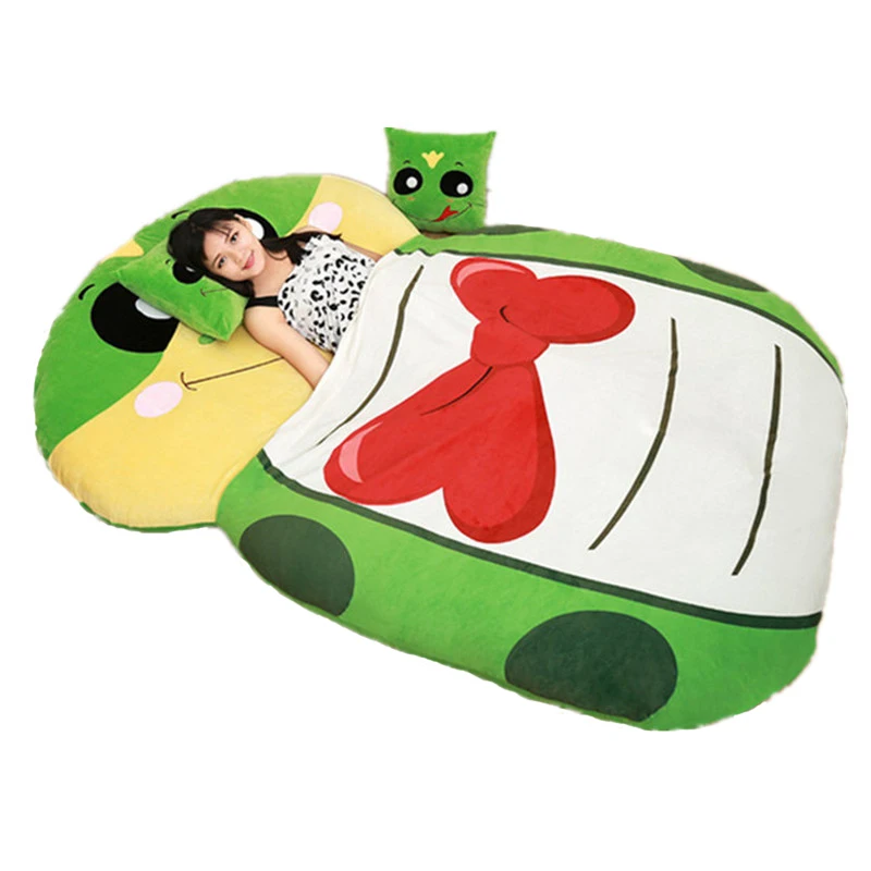 Dorimytrader Cartoon Animal Snake Bed Giant Soft Plush Beanbag Tatami Sofa Mattress Carpet 2 Sizes Free Shipping DY60846