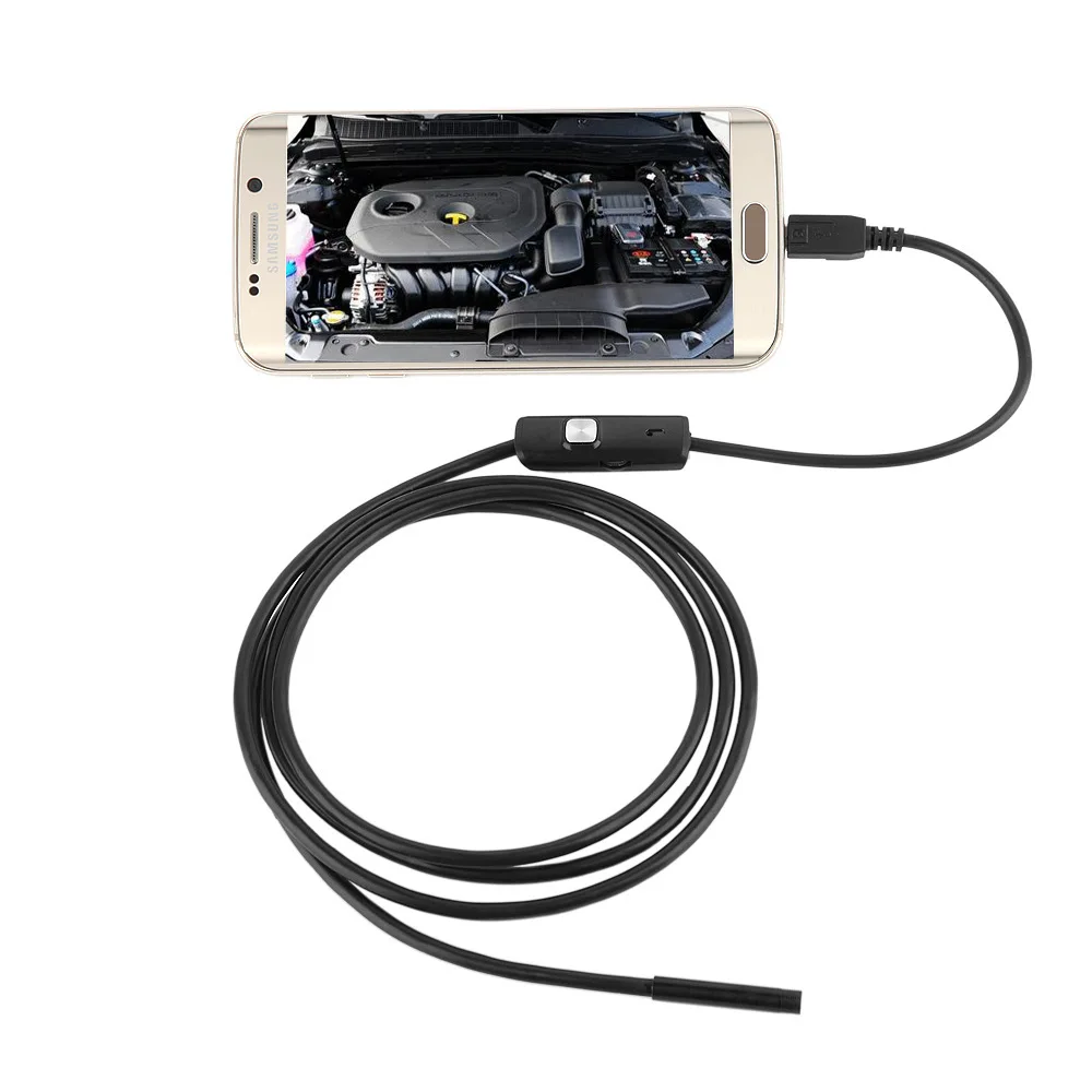 7mm 6leds 2m Endoscope with controller Camera for Android Computer Borescope with  Waterproof Camera Android