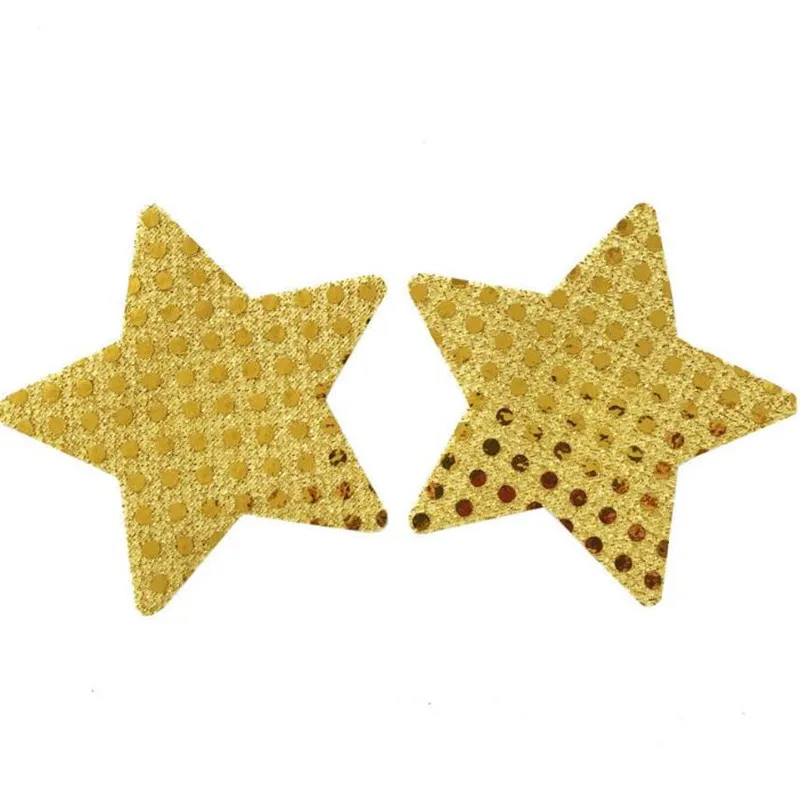 50 Paren/partij Vrouwen Tepel Cover Sexy Pailletten Star Nipple Cover Wegwerp Charm Pasties Zelfklevende Borst Bloemblaadjes