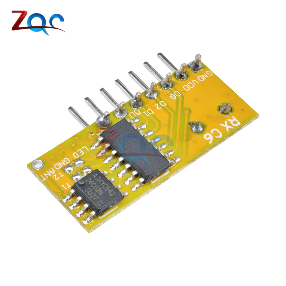 433Mhz Superheterodyne Wireless Receiver Module RXB12/RXB14/RXB8/RXC6/RXB6 for Arduino AVR 3.3 -5.5V