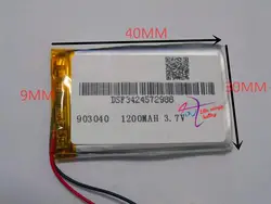 best battery brand Wholesale 903040 3.7V 1200mah Lithium polymer Battery with protection board For MP5 Bluetooth Earphone Fr