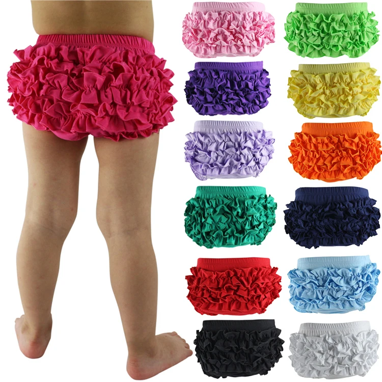 

Wennikids Baby Cotton Bloomers 20 Colors Cute Tutu Design Infant Ruffle Shorts Toddler Diaper Covers - Baby Bloomers