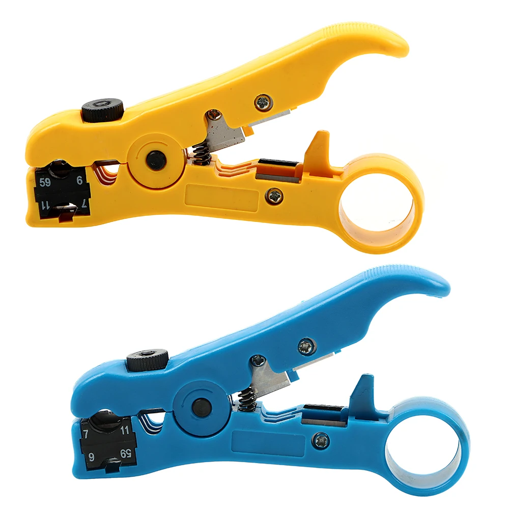 for UTP/STP RG59 RG6 RG7 RG11 Cutter Striper Cable Wire Pliers Multi-functional Electric Stripping Tools