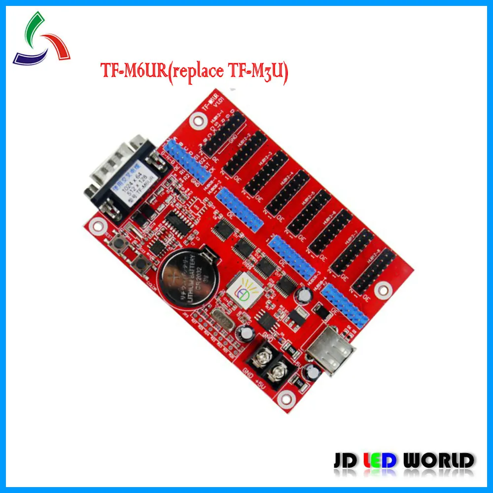 TF-M6UR(TF-M3U) USB(U disk)+Serial(RS232) communication led display sign controllr card