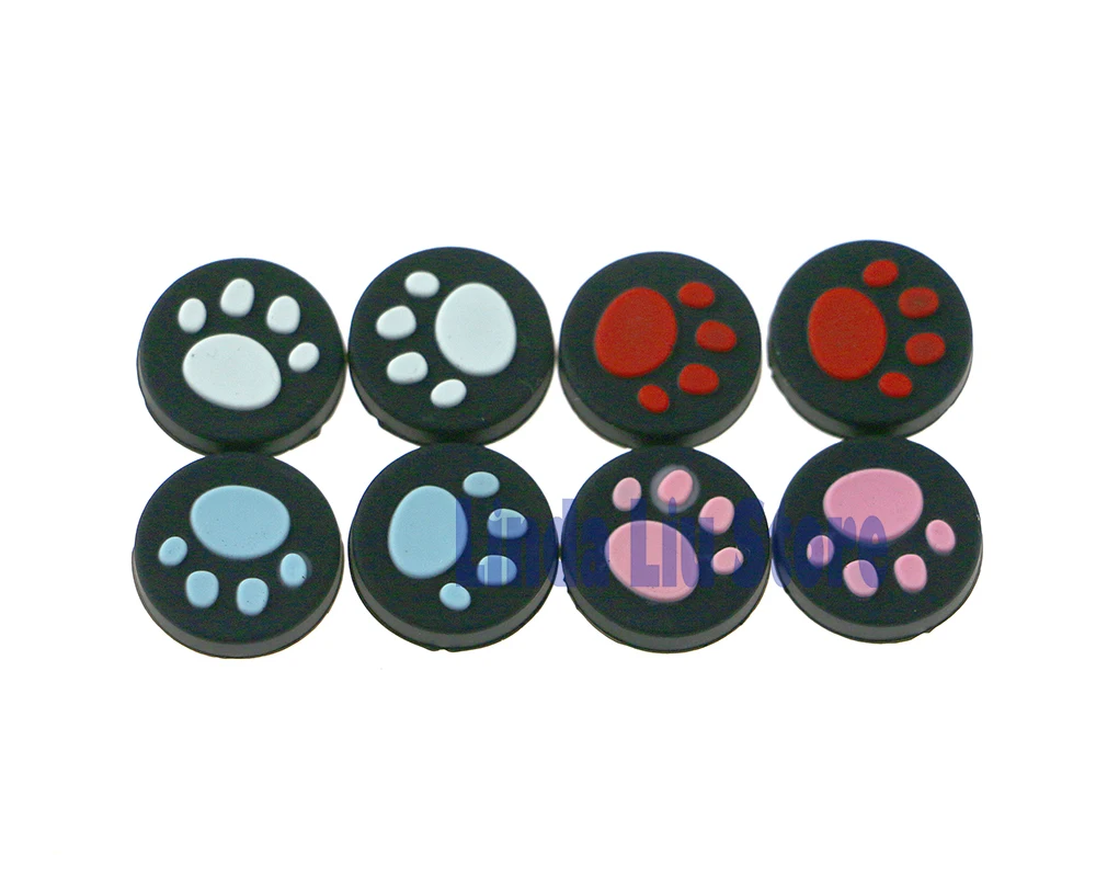 PSV 1000 2000 Cat 그립 캡 아날로그 조이스틱 보호 커버 버튼 패드 케이스 (PSVita PS Vita PSV 1000/2000 용) 2개