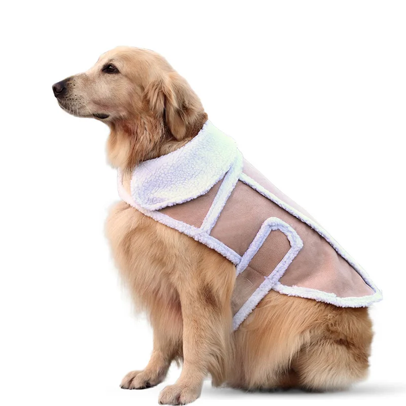 New pet clothing autumn and winter creative imitation deer skin lamb cashmere golden retriever dog clothes