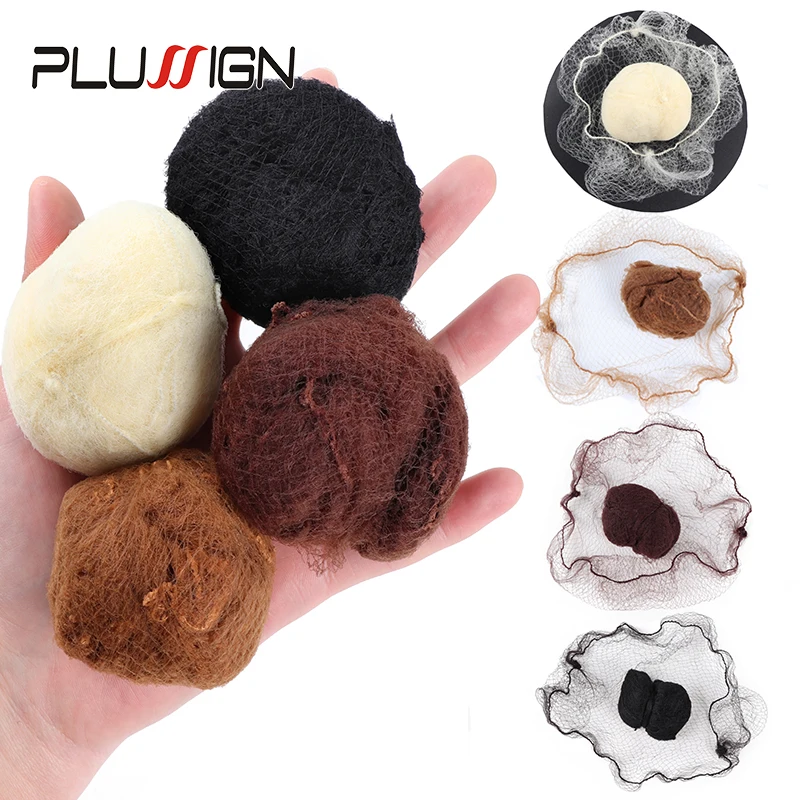 Plussign Groothandel Onzichtbare Nylon Haarnetjes 5 Mm Haarnetjes Voor Pruiken Weave Dansen Haarnetje Voor Bun Hair Styling Tool 20 stks/partij