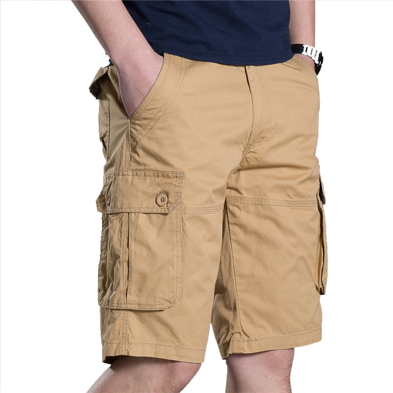 Shorts de carga homens verão casual multi-bolso shorts hip hop homens corredores geral militar calças curtas moletom plus size 38