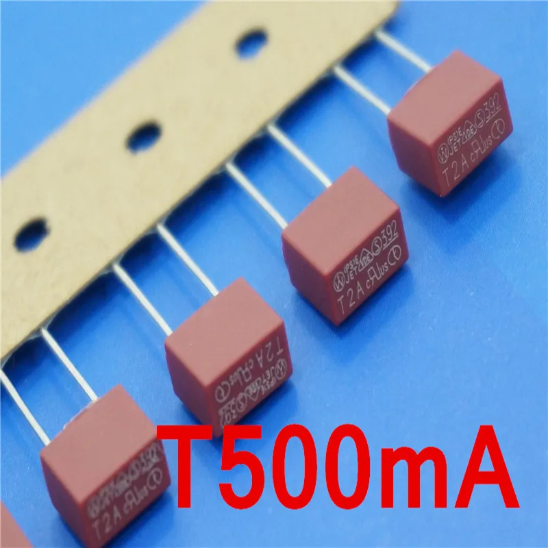 (1000 pcs/lot) T500mA 250V TE5 Slow Blow Subminiature Fuse, UL VDE RoHS Approved, 500mA, 0.5Amp.