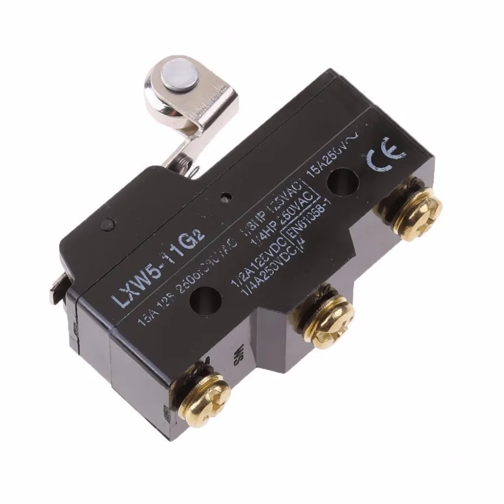 5 pçs LXW5-11G2 curto dobradiça rolo alavanca 1no 1nc 1com momentâneo micro interruptor de limite