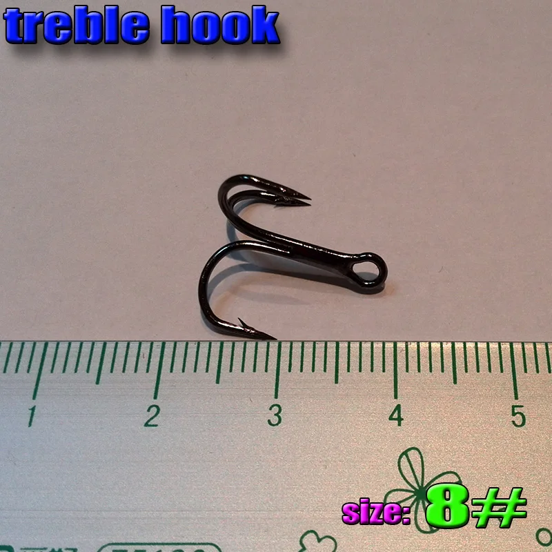 

2018NEW fishing treble hooks size:8# barbed hook fishing quantily 500pcs high carbon steel hooks