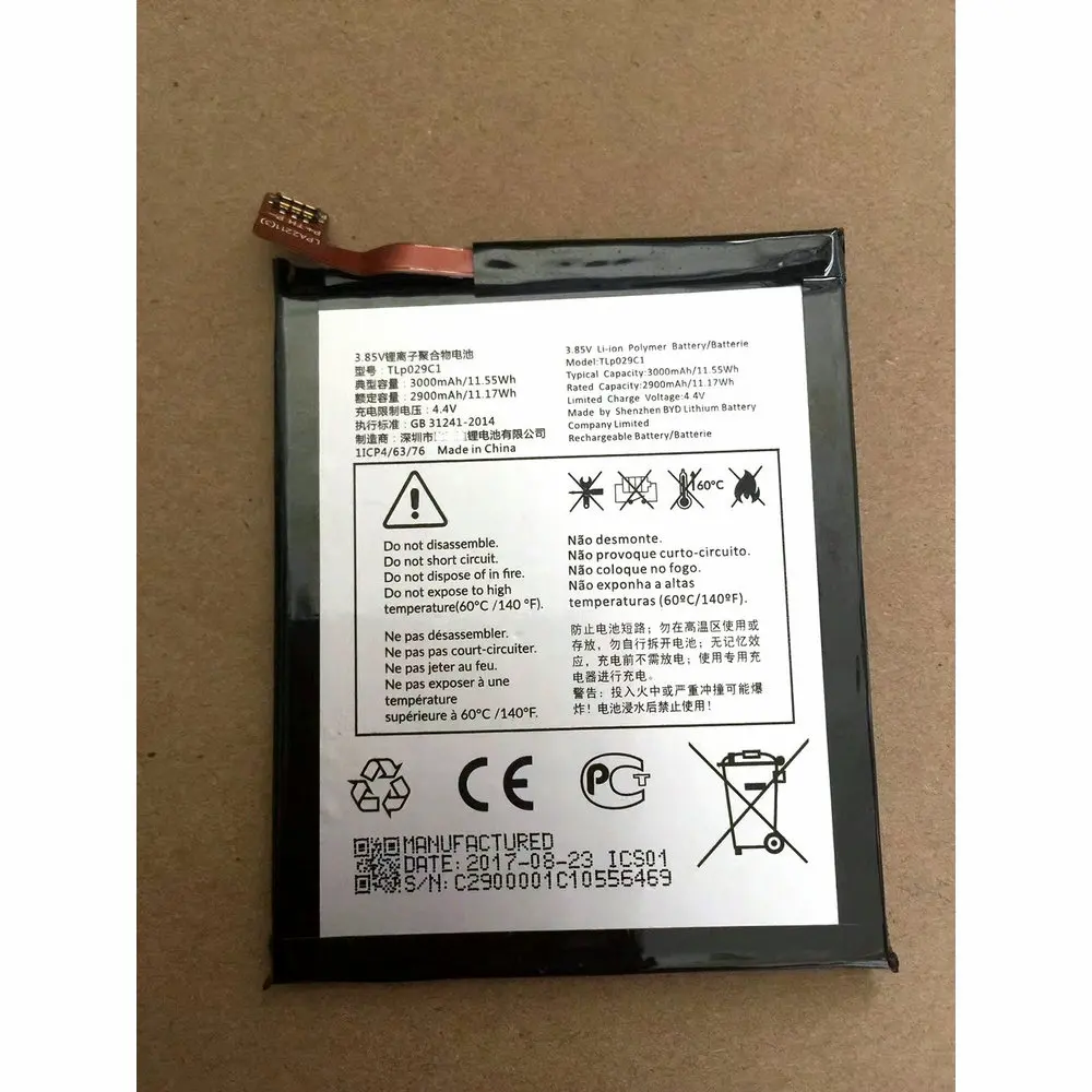 3000mAh TLp029C1 TLp029C7 Battery For TCL Alcatel A30 Fierce A30Plus OT-5049S OT-5049ZFor Blackberry Key2 LE Key 2LE