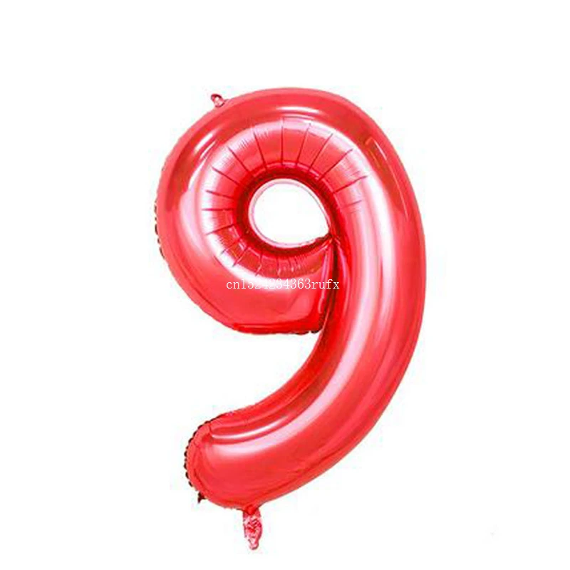 

100pcs 40 inch Foil Balloons Red Number Helium Balloon Kids Birthday Party Decorations Anniversary Wedding Party Suppliers