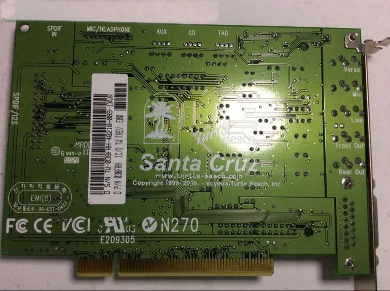 Original disassemble Turtle Beach Santa Cruz CS4630 sound card 5.1