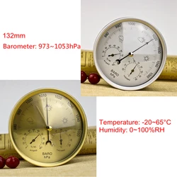 132mm 128mm Analog Barometer Thermometer Hygrometer 3in1 Weather Station Temperature Humidity Atmosphere Pressure Meter Monitor